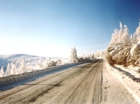 Winter road in Siberia